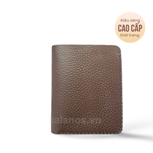 Bóp Ví nam da bò cao cấp & sang trọng Kalanos KBN650-Nau, bóp ví da nam đẹp dáng đứng