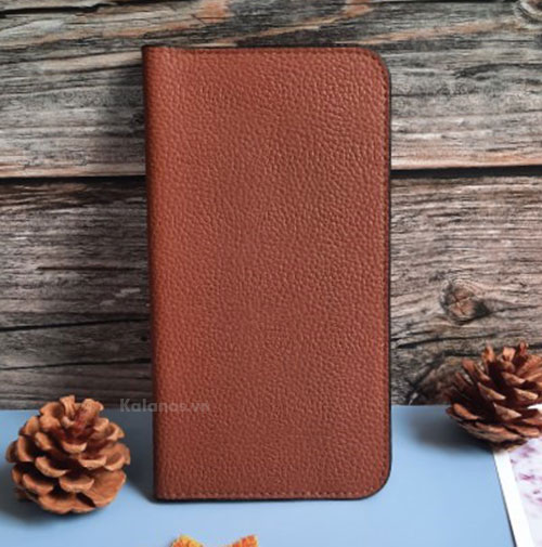 Bóp Ví dài cầm tay da bò cao cấp Kalanos KBNU600-Nau Long leather wallet - Kalanos